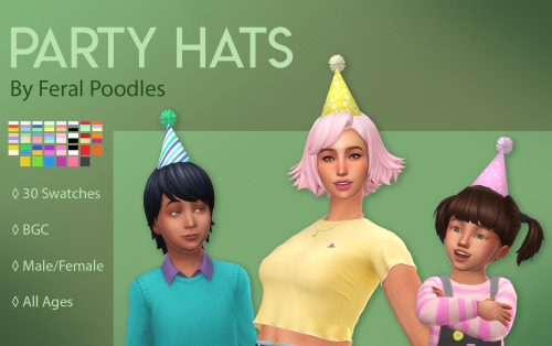 Party Hat - TS4 Maxis Match CCCute party hats for all ages!! Thank you @ladycrayolita for commission