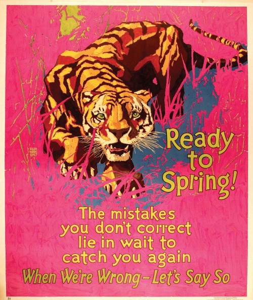 hagleyvault:Pouncing on #MotivationMonday like … This 1929 poster was created by Mather & Compan