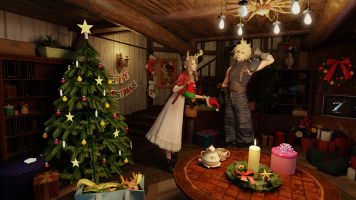 Christmas preparations at Aerith’s house.[~ TOOLS ~]- XNALara Posing Studio 11.8.9- Blender 2.