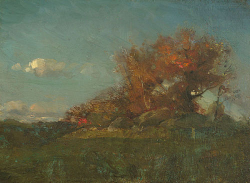 The Fire of Autumn, 1877, Willard Metcalfwww.wikiart.org/en/willard-metcalf/the-fire-of-autu