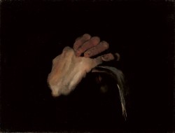 Thunderstruck9:  Wilhelm Leibl (German, 1844-1900), Zwei Hände Mit Stock [Two Hands