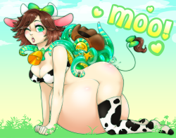madamsquiggles:  Moomoo Faye and cowboy Squigs! Commish for my bae verysofisticated &lt;3 
