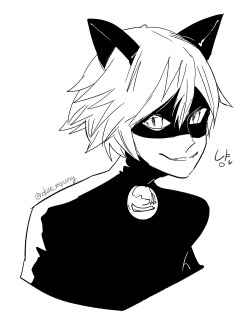 diaemyung:  Black Cat Doodling