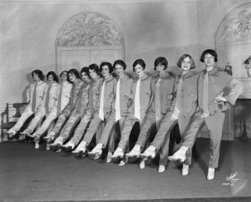 Chorus girls in scene from Kitty’s Kisses at Billy Rose Theatre1926- White Studio