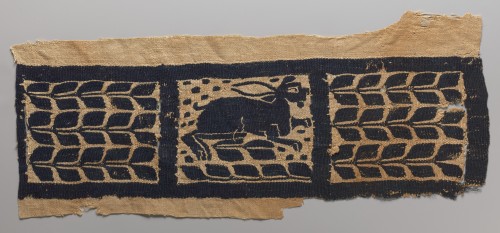 heaveninawildflower:Fragment of a Band with a Hare ( Byzantine, 5th–7th century).Made in Egypt. Line