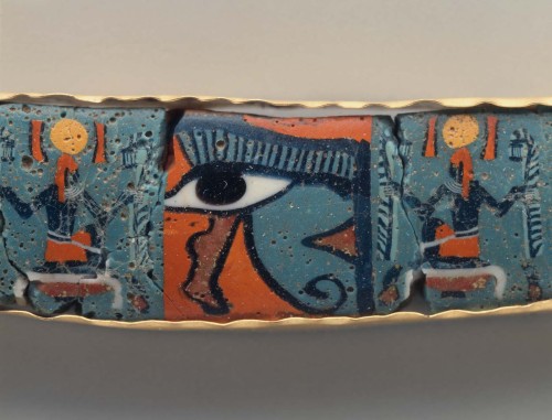 theancientwayoflife:~Mosaic glass inlay from a shrine.Culture: EgyptianPeriod: Greco-Roman PeriodDat