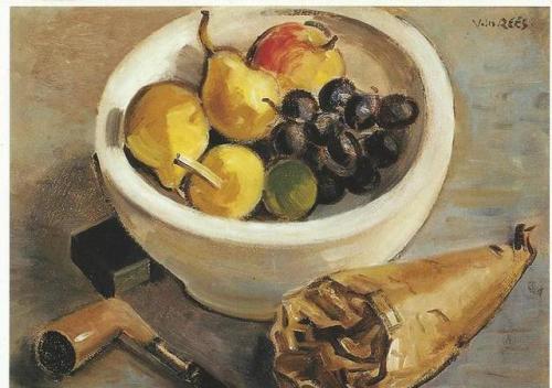 huariqueje:Still Life with Fruit and Smoking Attributes   -    Otto van Rees,  1922Dutch-German, 188