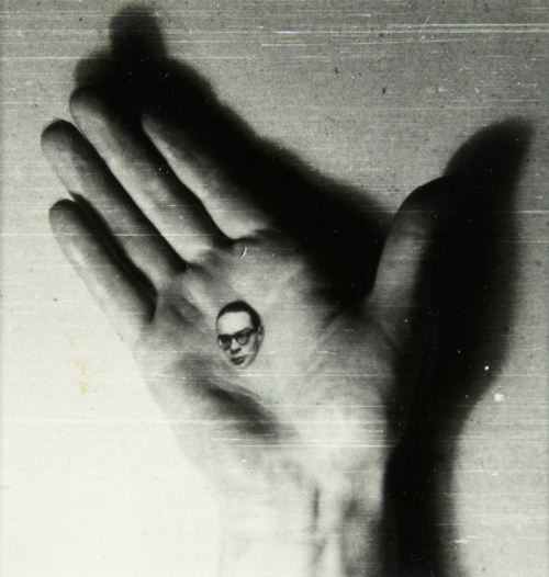 chagalov:  Marcel Mariën, La main de Magritte avec portrait de Mariën, 1945 from rémy le fur & ass. 