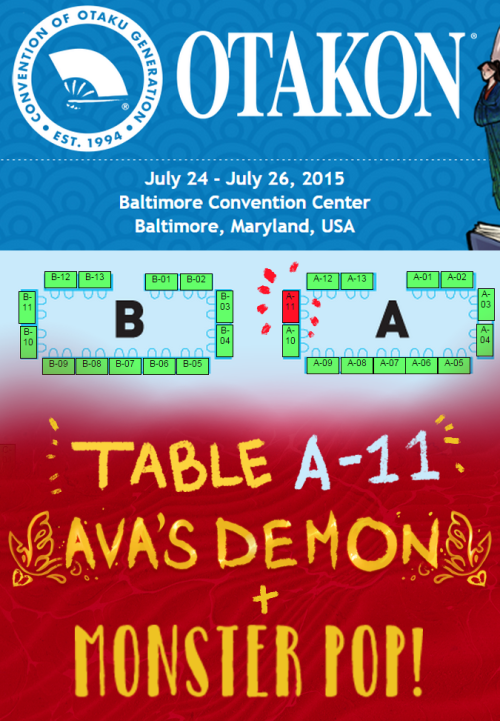 avasdemon: Hey everyone, it’s Michelle! I will be at OTAKON this July, tabling with the one an