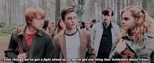 dailypotter:Harry: I’ve been thinking about something Dumbledore said to me. Hermione: What’s that?