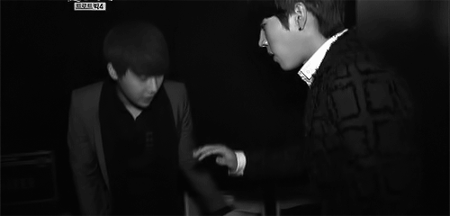 gyuishy-deactivated20141112:  woogyu holding hands after they won at backstage 