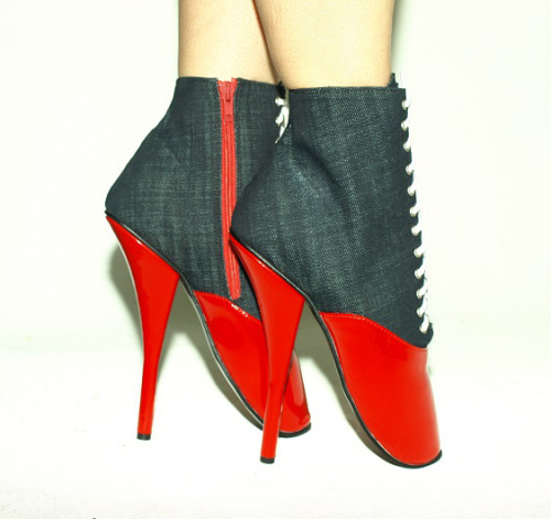 Red-gray jeans-lack ballet bootswww.obuwie-erotyczne.pl/item.html/id/4020405599