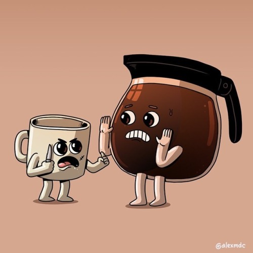 Coffee Mugged ☕️-#coffee #mug #monday #woke #cute #illustration #art #concept #pun #giveme #caffeine