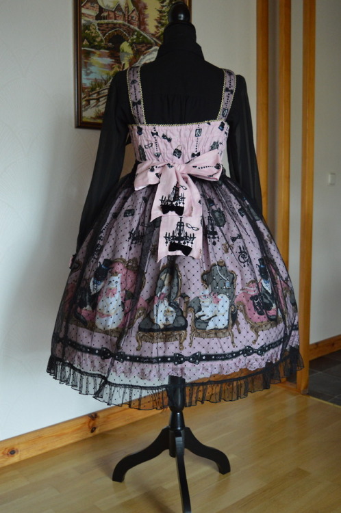 dollknight: New dress!★ ★Angelic Pretty - Princess Cat JSK in pink/black★