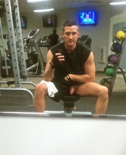 mysportyboy2:  Daddy flashing cock at gym! Follow the Hottest sportsmen!…. http://mysportyboy2.tumblr.com/