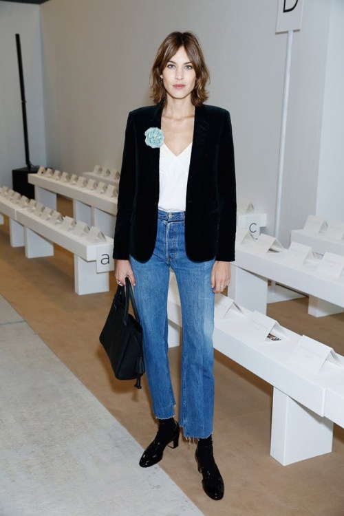 Alexa Chung attends the Emilia Wickstead show during London Fashion Week Autumn/Winter 2016/17 at on February 20, 2016 in London, England.