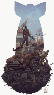 cinemagorgeous:  Gorgeous tribute to Fallout 4 by artist AJ Frena. 