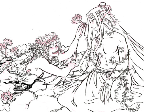 squidspawn: Area dryad falls for lotus pond nymph! Soft Wangxian where nothing hurts and everything 