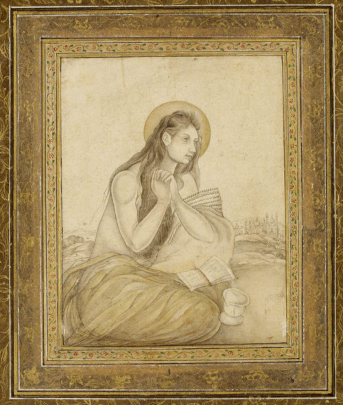 Lady Ra’aba of BasraIndia, Mughal, c. 17th centuryInk, watercolors, &amp; gold on paper© Victoria &a