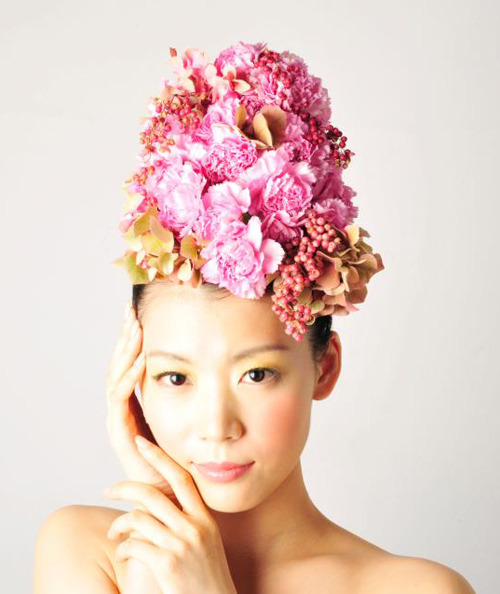 In awe of these extraordinary floral &ldquo;hairdressing&rdquo; arrangements from Japanese a