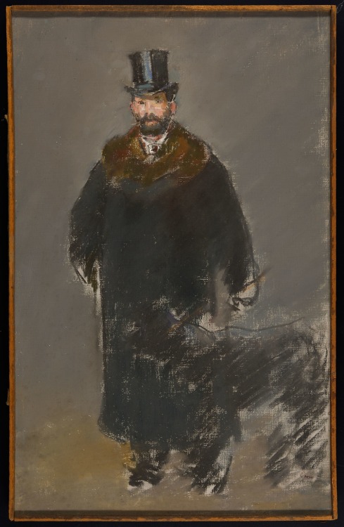 artist-manet: The Man with the Dog, Édouard Manet, 1877, Art Institute of Chicago: Prints and Drawin