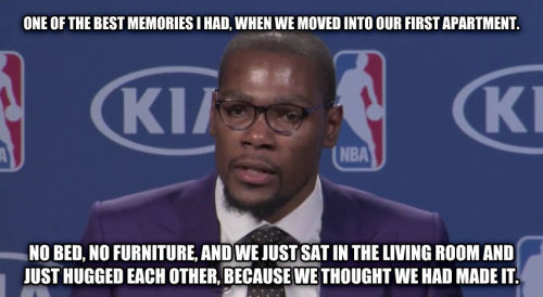 ilikelivingintoday: Kevin Durant talks about his mom during MVP speech.