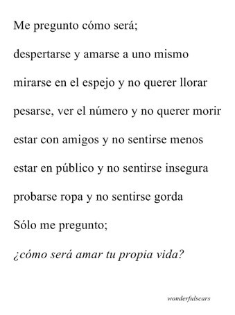 nefilimftsumisa:  ¿Amarte a ti misma? ¿que es eso? ¿Se come? 