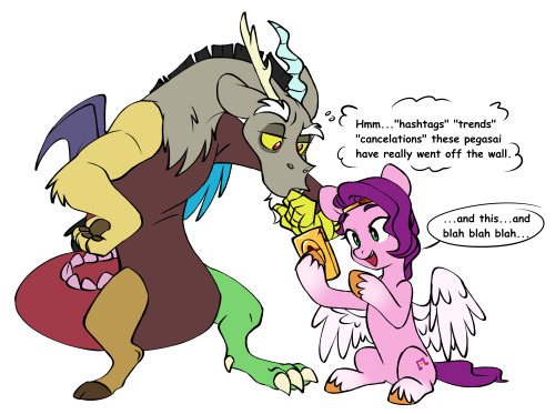 doodlemark:Discord meets the rest of the g5 and redid the hitch one after being inspired