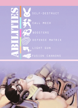 synthsdetective:  D.Va is a former professional gamer who now uses her skills to pilot a state-of-th