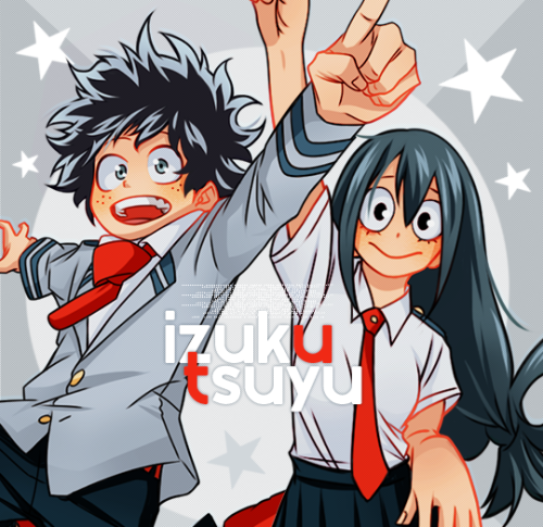 aizawashoutta:♥ Asui Tsuyu & Midoriya Izuku ♥ | Aka Hero: Froppy & Deku | ｡*:★(´・ω・人・ω・`)｡:゜