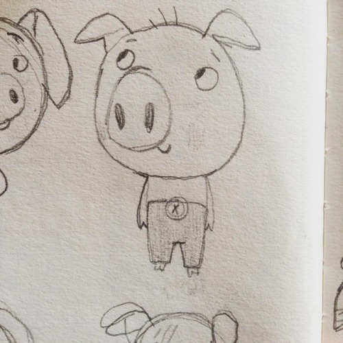 Little pig sketch from back when I started working on “Bis bald im Wald!”. . . . #charac