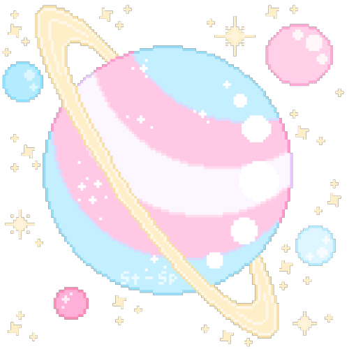 stardust-specks: Transparent pixel planets for pride month! These make good icons. Use with credit a