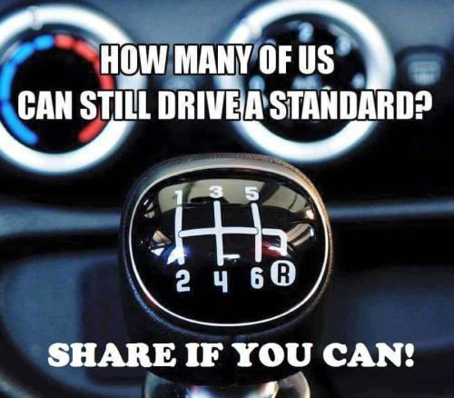 the-edge-of-desire:badassentity:My current car is a 6-speed manual. So much fun to