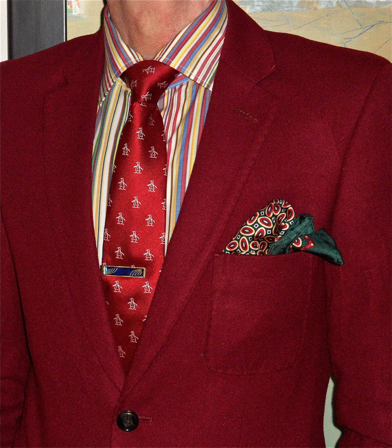 GILDING THE LILY! — Edge moleskin blazer, Paul Smith shirt, Penguin...