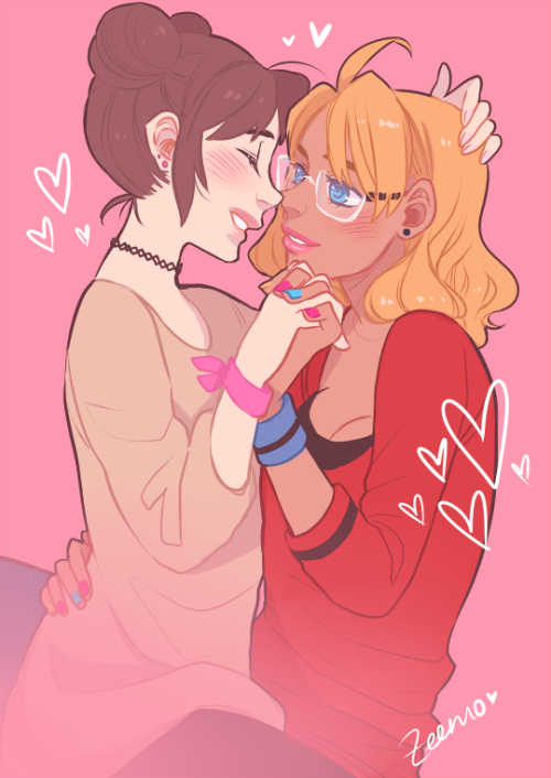 zeemoshetalias:FEM!AMECHU COMMISSION!That was fun to do aaah girls giiiiirls I love drawing girls 8v