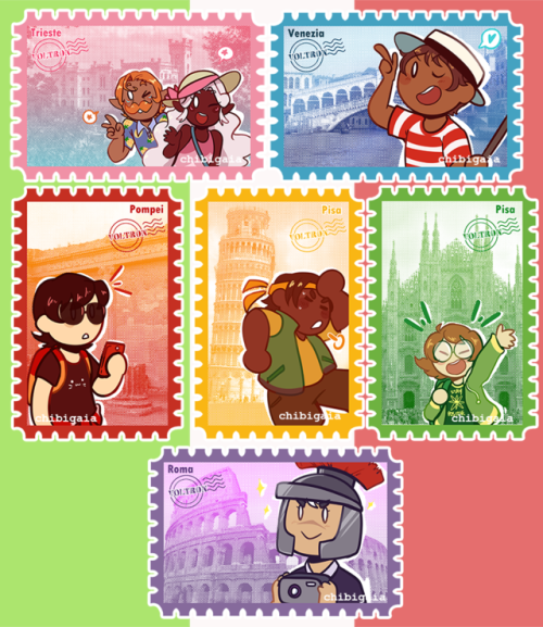 chibigaia-art: All copies of the zine have been shipped so I can finally show you my piece for the Voltron charity zine, @talesofaltea ! I also had the opportunity to make stickers for the bundle (all italian themed since all partecipants in the zine