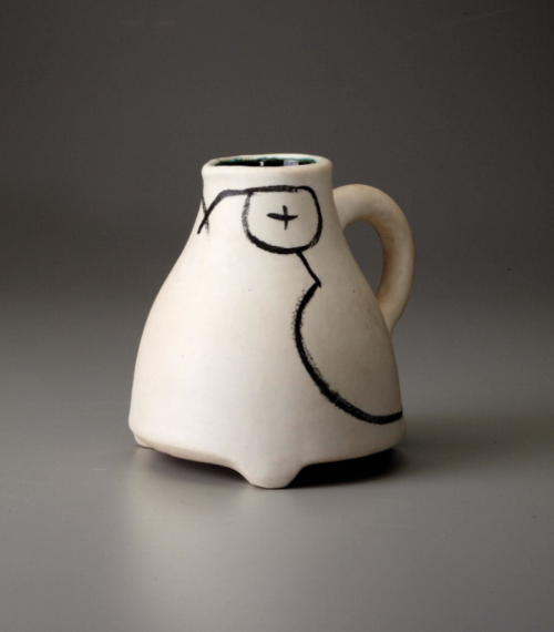 George Jouve, “Chouette” pitcher, 1953 Glazed stoneware.