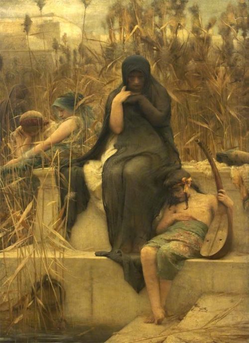 By the waters of Babylon by Arthur Hacker,