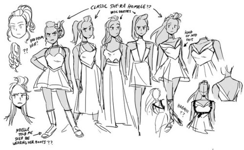 concept work done by mickey quinn of adora’s prom outfit! absolutely love these looks for adora, she