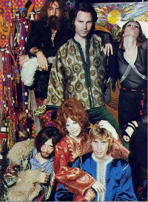 adandyinaspic: Jim Morrison, Pamela Courson and others in Themis boutique. Show magazine, 1970. Phot