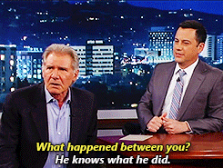inaromanticalway:Harrison Ford Won’t Answer Star Wars Questions [x]