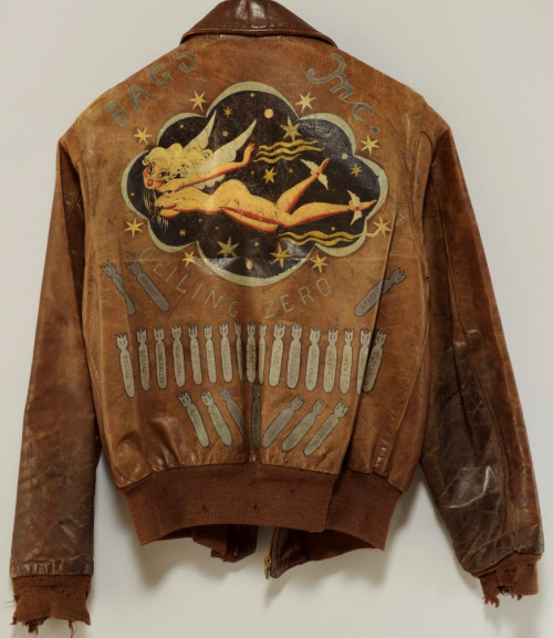 chrisgaffey:WAR PAINTWWII USAAF Type A-2 leather flight jacket artwork 