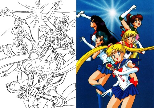 Sailor Moon Animanga Books by Nakayoshi CoverSketches by Naoko Takeuchi (2)