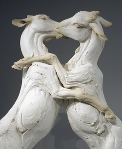 princeowl:  zeroing:  Beth Cavener Stichter  every time i see pictures of this sculpture i wonder why people crop out the best part  BOTH THESE GOATS ARE POPPIN ROCK SOLID BONERS  
