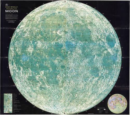 The Rand McNally Official Map Of The Moon, 1958.