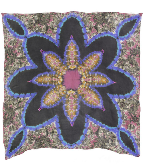 Scarf, 1971. Silk. Tie-dye technique. USA. Via Cooper Hewitt