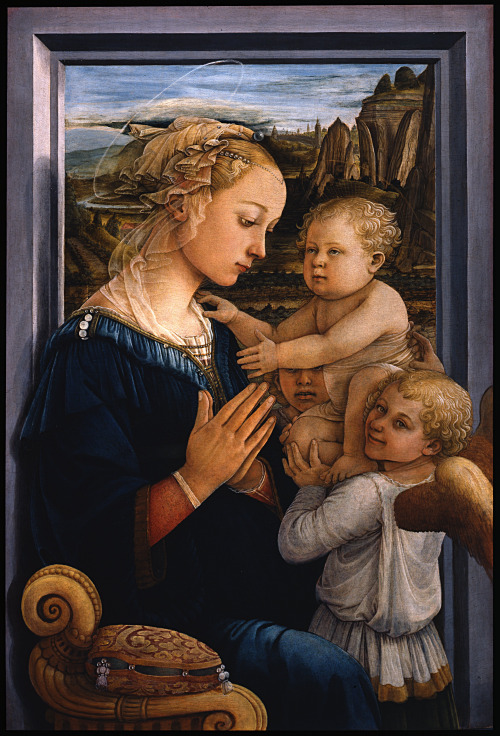 idhangthatonmywall:Fra Filippo Lippi (1406-1469), Madonna and Child, 1465.