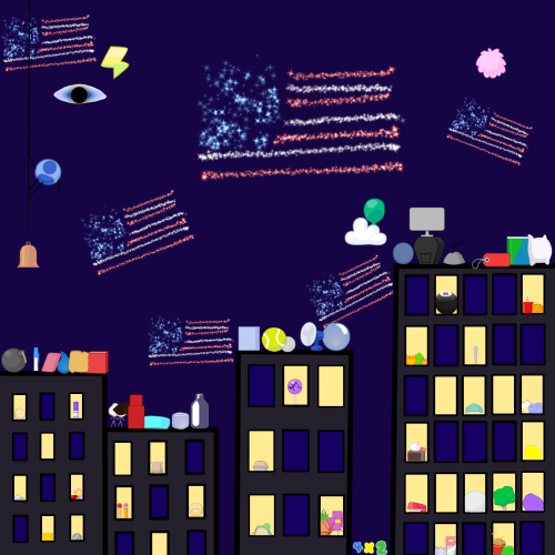 (Almost?) Everyone Watching 4th Of July Fireworks!