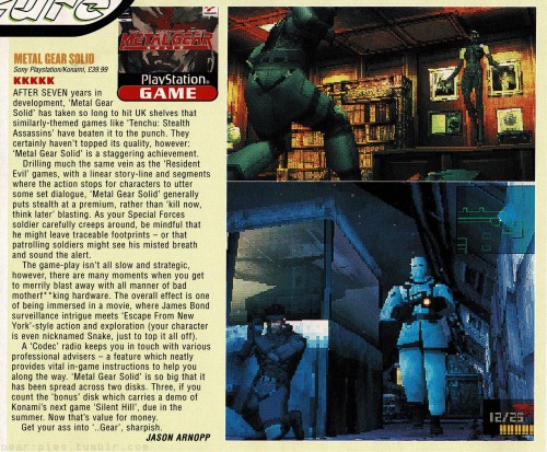 Kerrang! magazine / March 6, 1999 Metal Gear Solid review