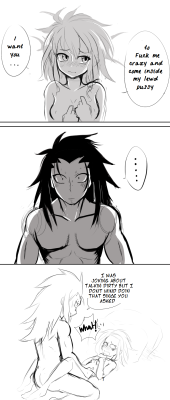 moritas-h-blog:  you kno she want it sorry i cant give you a preview of the doujinshi but here’s a little sketch comic 